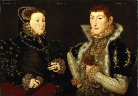 Hans Eworth’s Lady Dacre, and her son, Gregory Baron Dacre