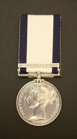 The Naval General Service Medal with Trafalgar clasp awarded to Lieutenant Reeve