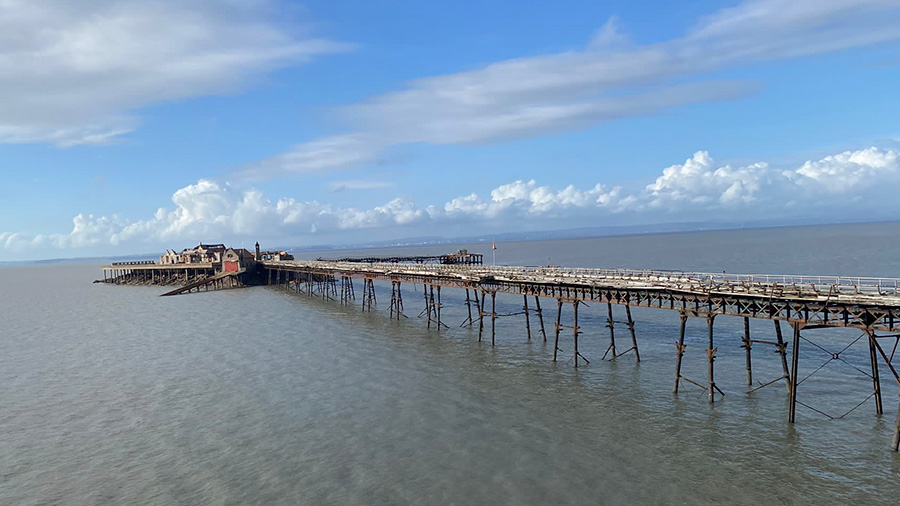 Pier stretching out to sea