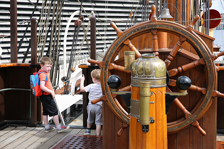 Children on a boat