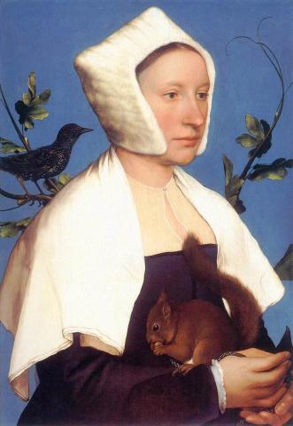 Lady with a Squirrel and a Starling by Holbein the Younger Lady with a Squirrel and a Starling by Holbein the Younger