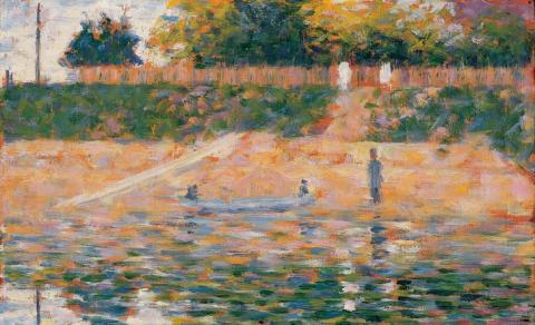 Georges Seurat's Bateau près de la berge à Asnières
