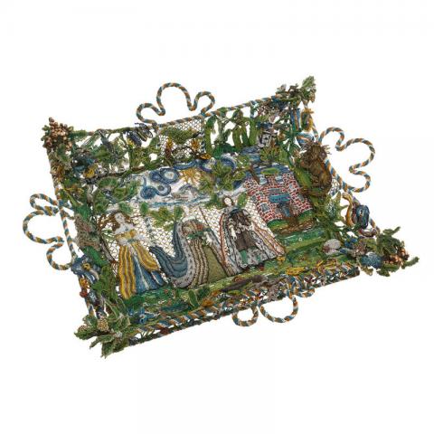 Beadwork basket (c. 1660–70) Beadwork basket (c. 1660–70)