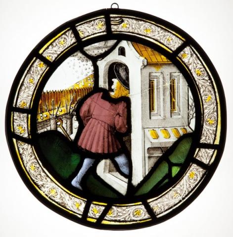 Roundel depicting the Labour of the Month for April Roundel depicting the Labour of the Month for April