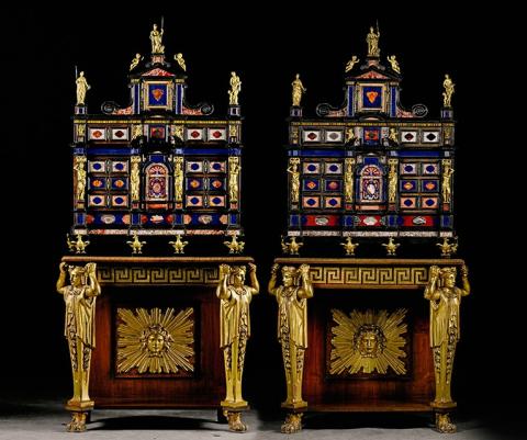 Roman 'pietre dure' cabinets Roman 'pietre dure' cabinets