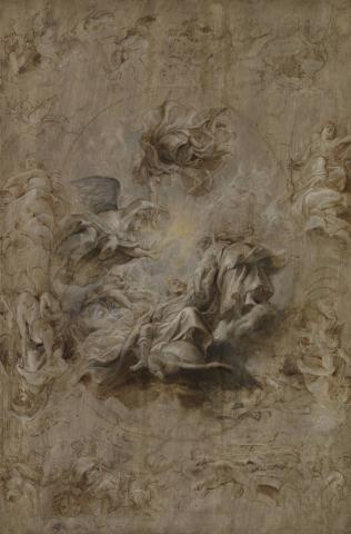 The Apotheosis of James I and other studies by Sir Peter Paul Reubens