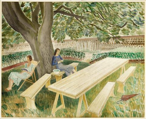 Two Women in a Garden Two Women in a Garden