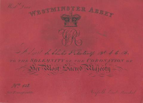 Invitation to Queen Victoria’s coronation and letters documenting the outbreak of the American Civil War among treasures saved for the nation