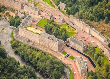 aerial view of New Lanark