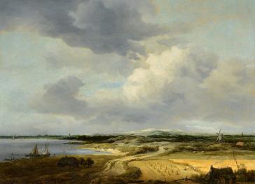 Panoramic Landscape with Cornfields and Dunes Beside the Sea by Jacob van Ruisdael 