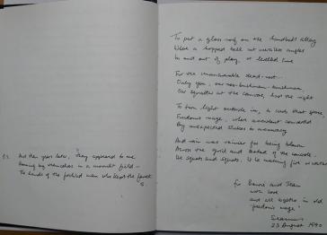 Unseen writing by poets Hughes and Heaney