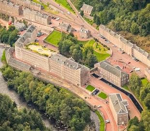 aerial view of New Lanark
